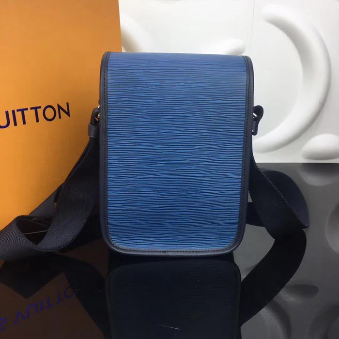 路易威登LV頂級原單M53495藍色 MESSENGER 小號郵差包 Epi牛皮 YDH1729